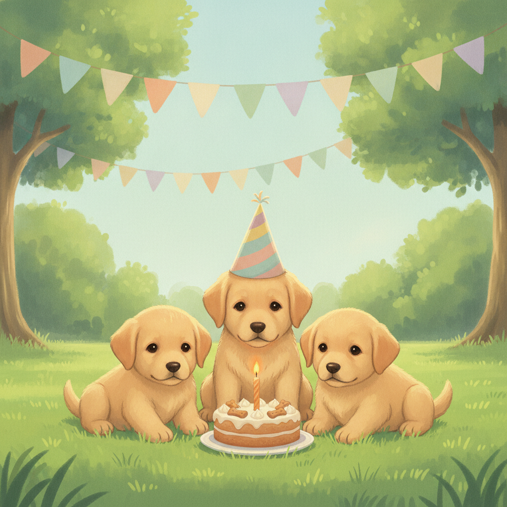 Twelve Golden Puppies Have a Giant First Birthday Reunion